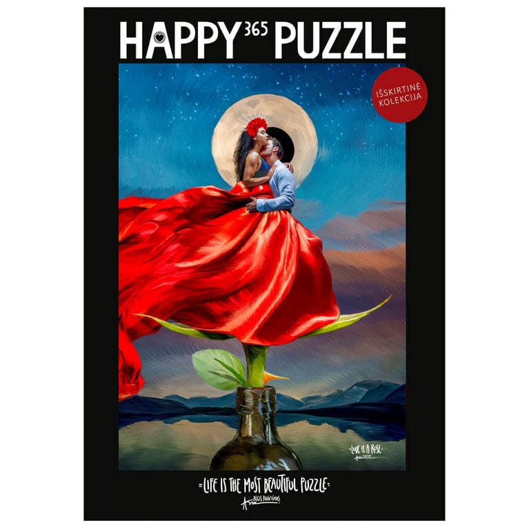 Happy365 Dėlionė Dėlionė „Love Is Rose“ 1000 detalių