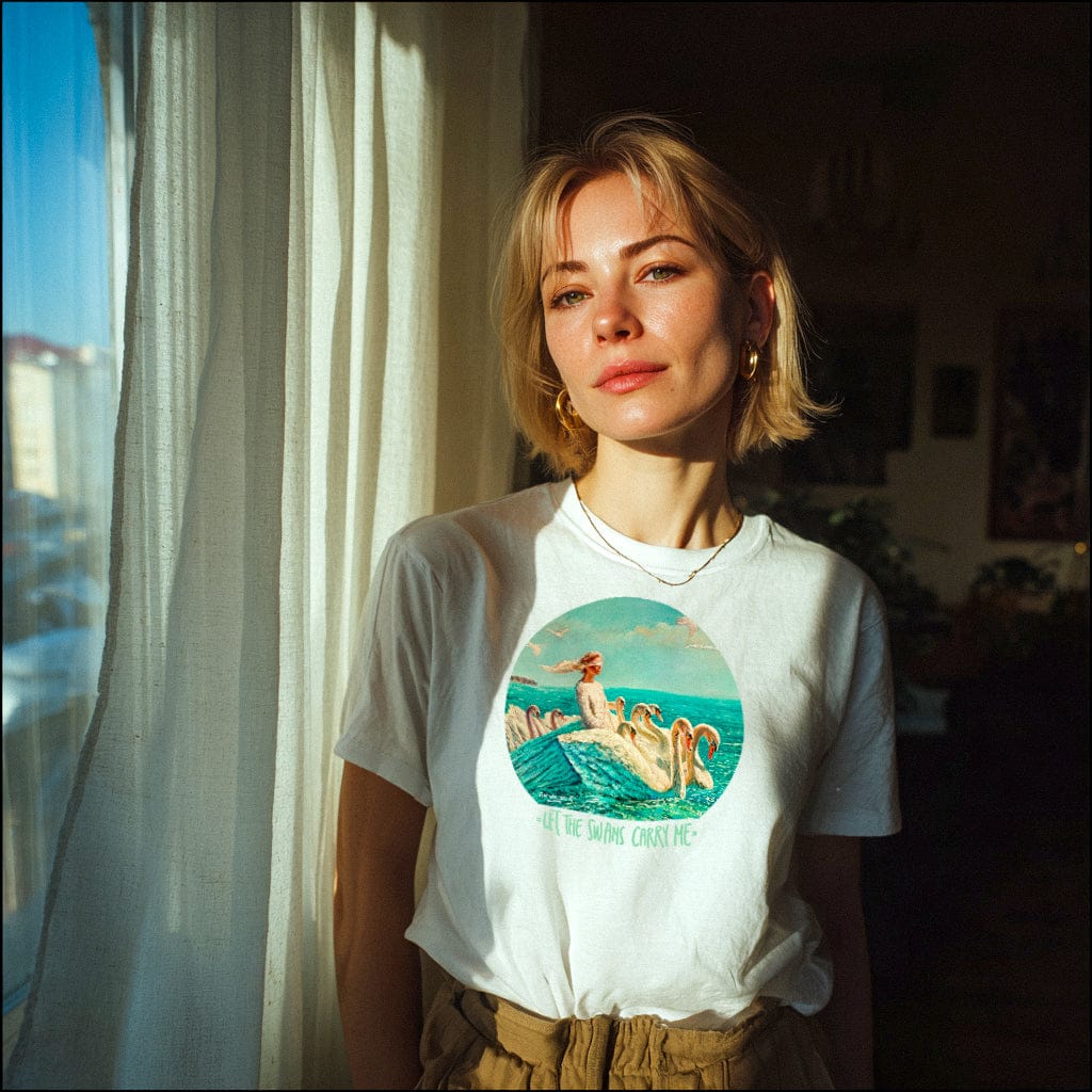 Happy365 Marškinėliai Let the Swans Carry Me